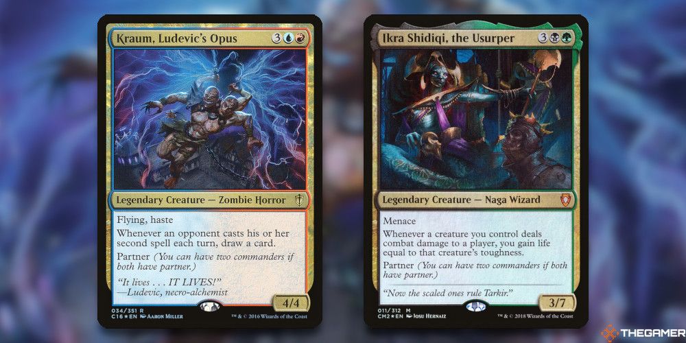 Kraum, Ludevic's Opus and Ikra Shidiqi, the Usurper from MTG