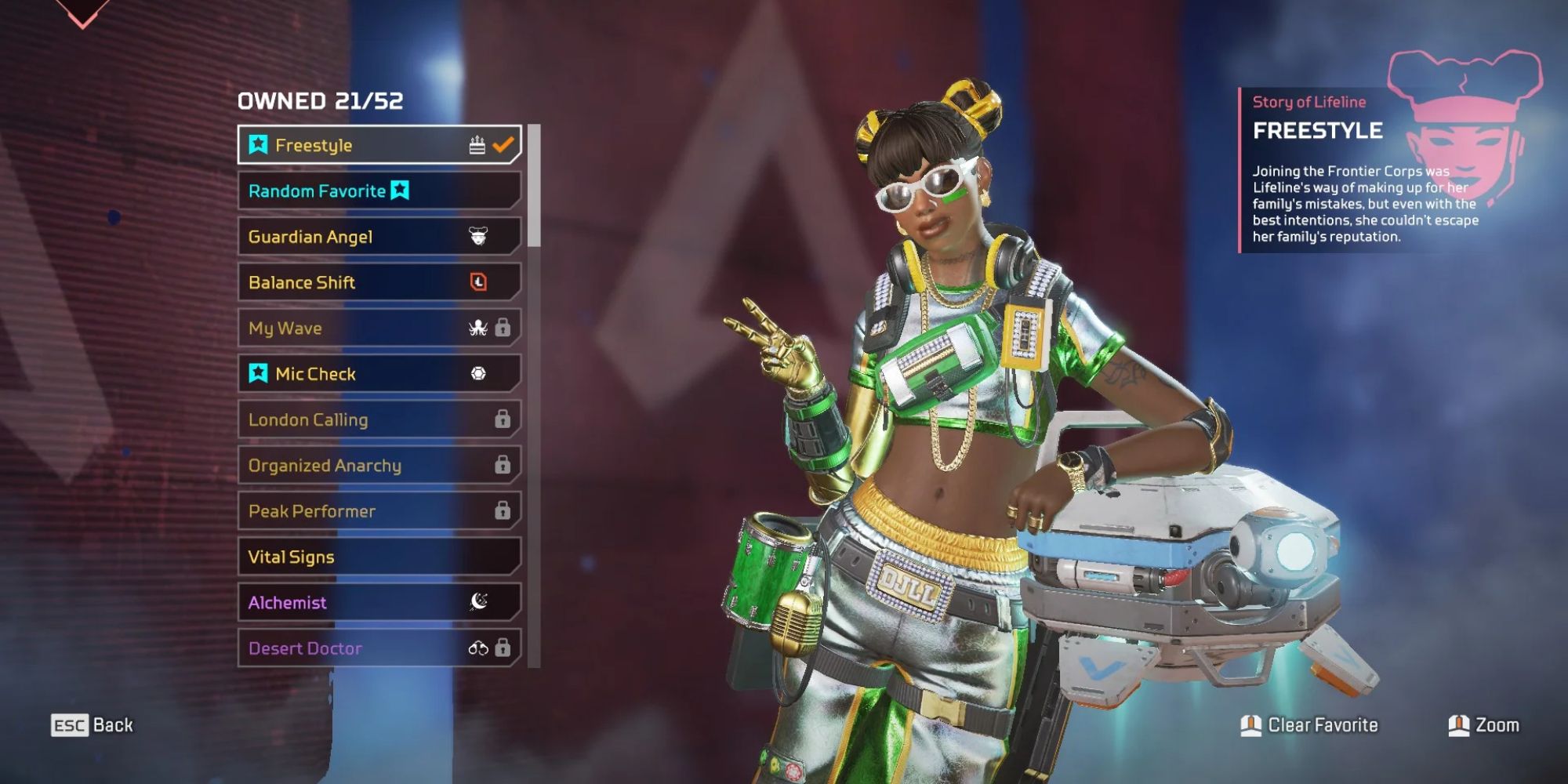 An image of Lifeline's Freestyle skin from Apex Legends.