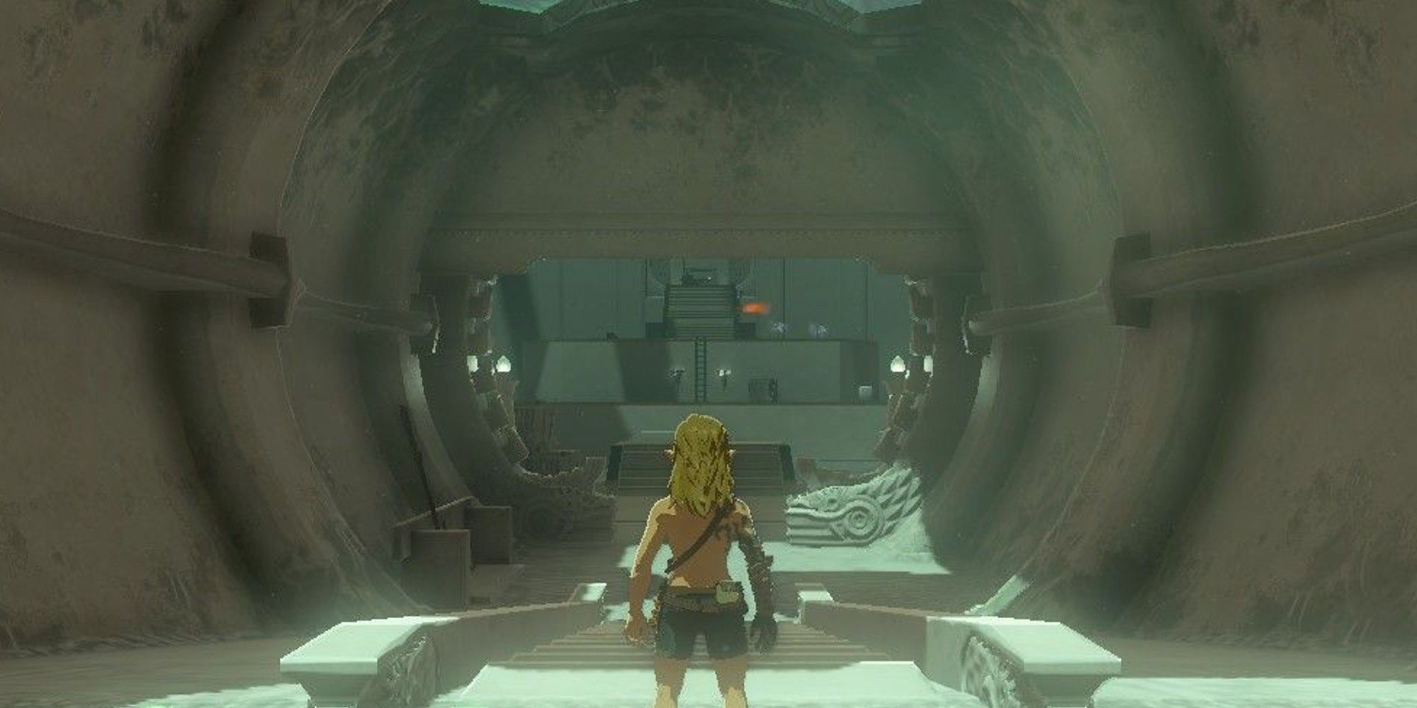 Link Entering A Shrine In TOTK