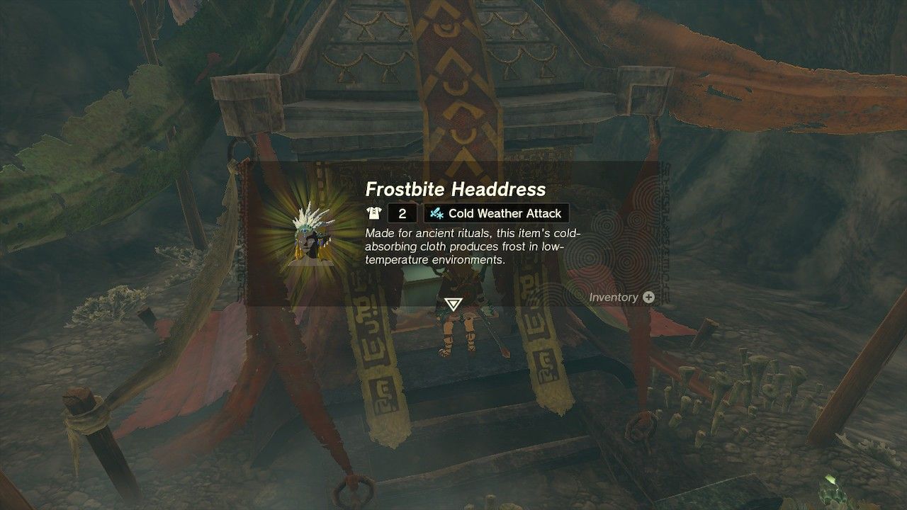 Link to receive the Frostbite Headdress in Tears of the Kingdom Frostbite Armor Location Guide
