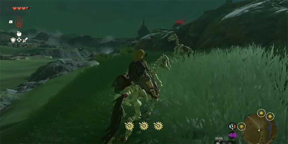 Reference to taming a skeleton horse in The Legend of Zelda: Tears of the Kingdom