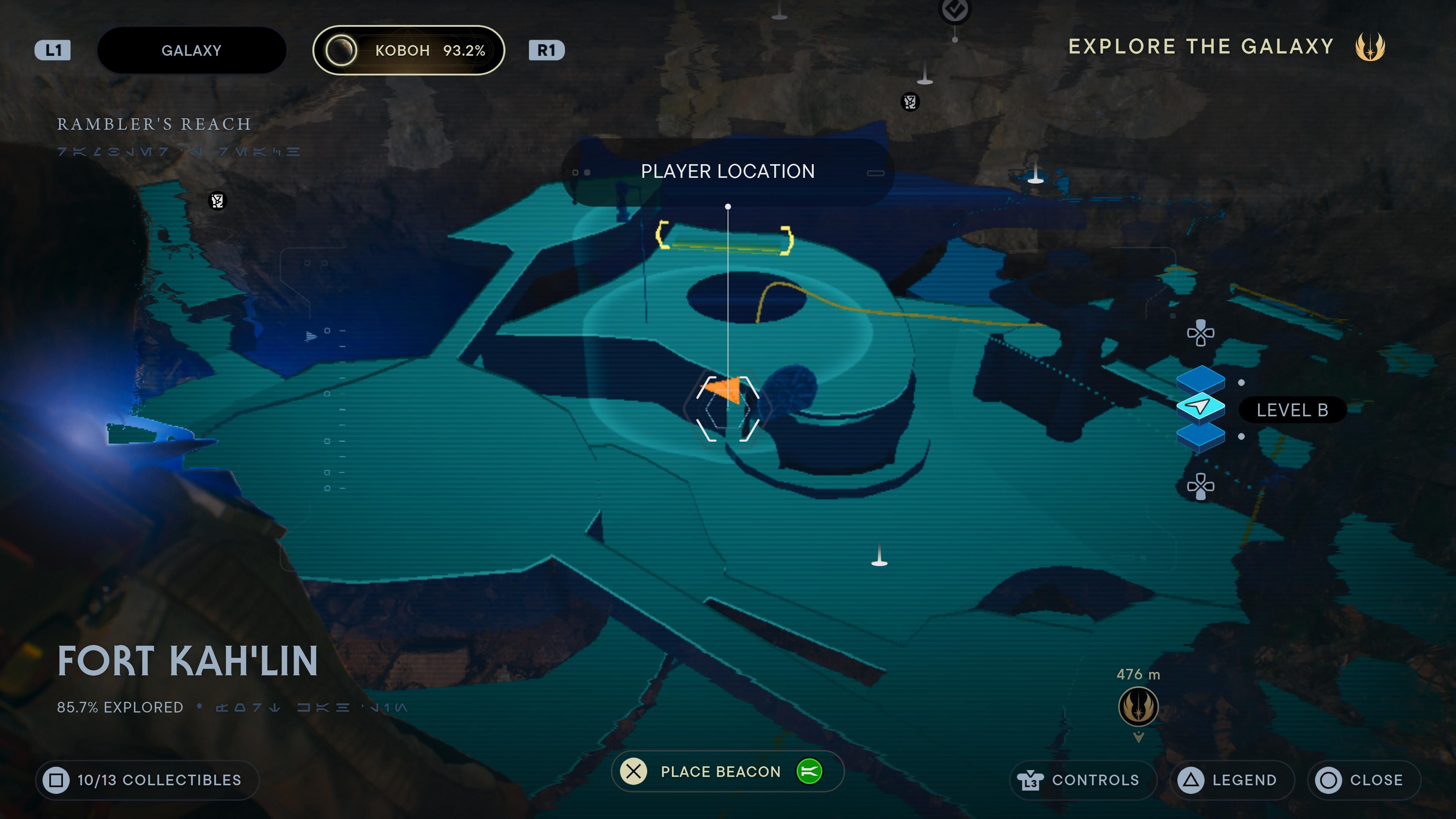 Map location of treasure and force echo in Spawn of Oggdo's lair in Jedi Survivor