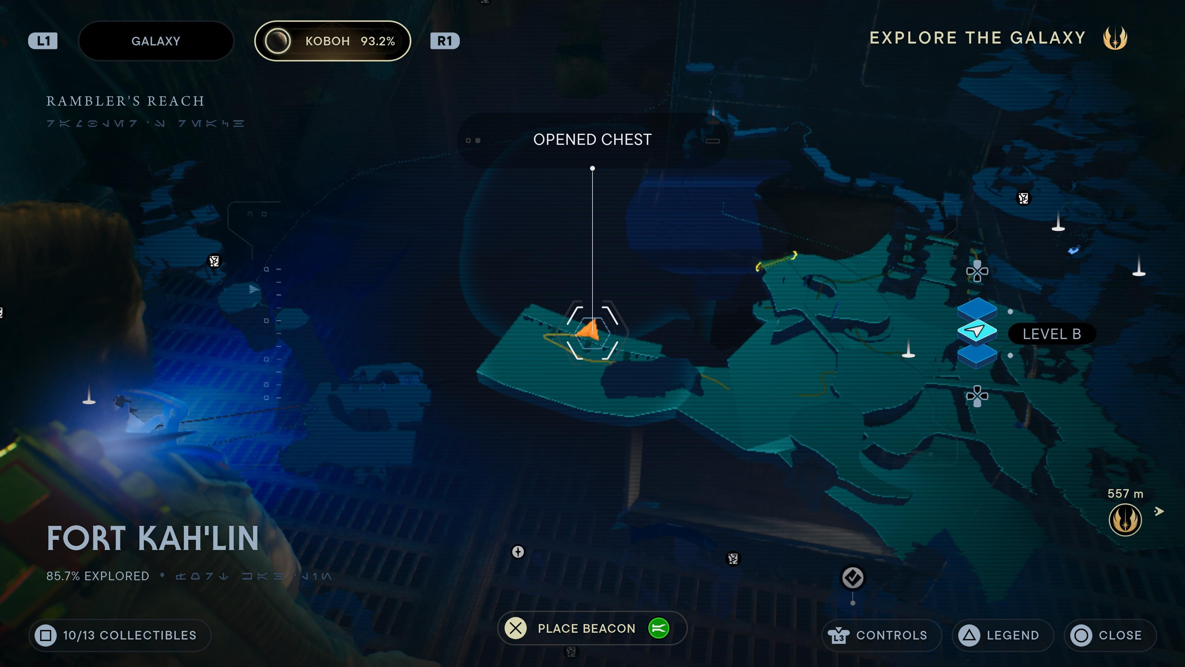 Map of chest in ship bay in Fort Kah'lin in Jedi Survivor