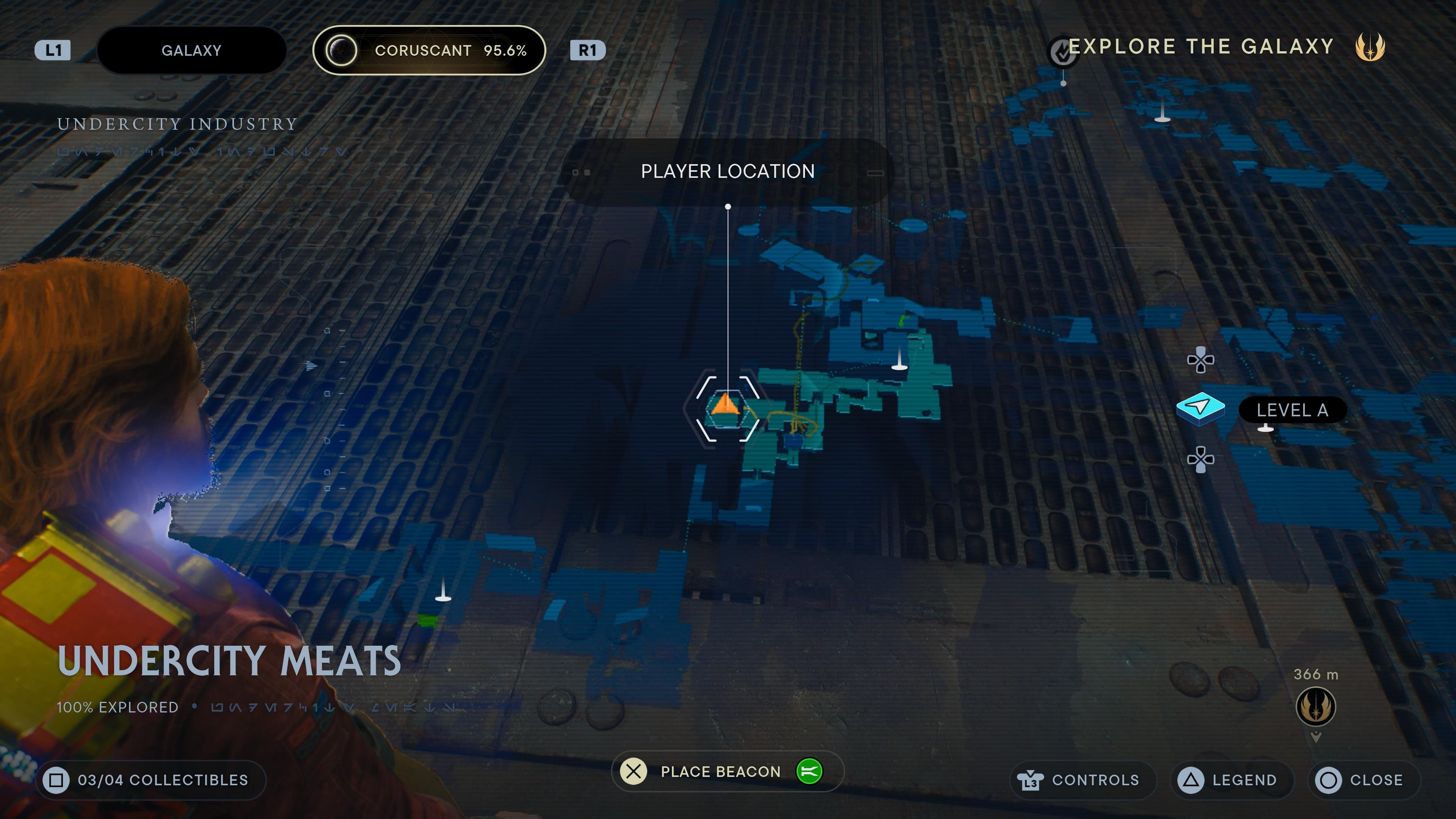 Map of the Undercity Meats in Jedi Survivor