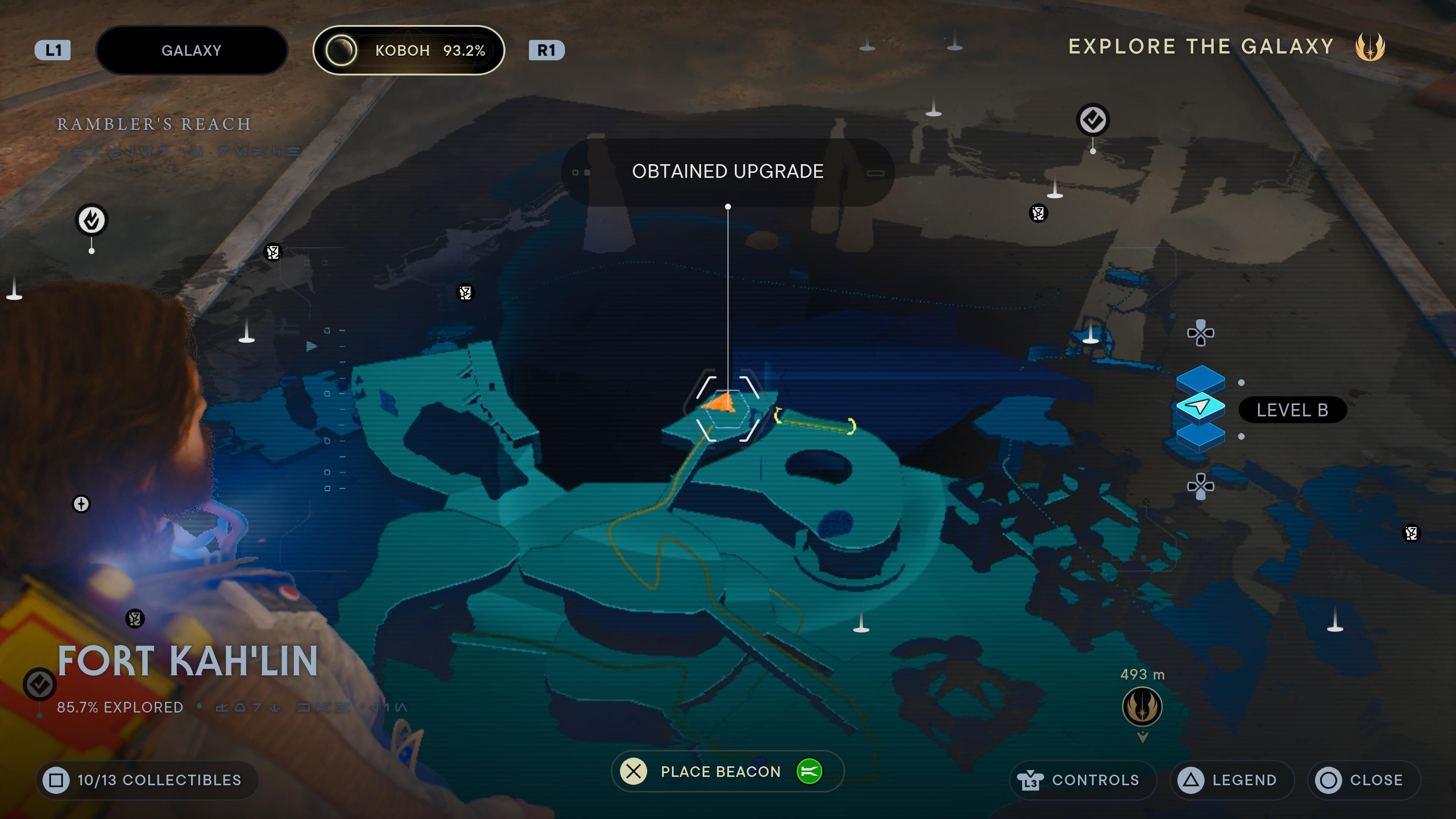 Map showing force essence location in Fort Kah'lin in Jedi Survivor