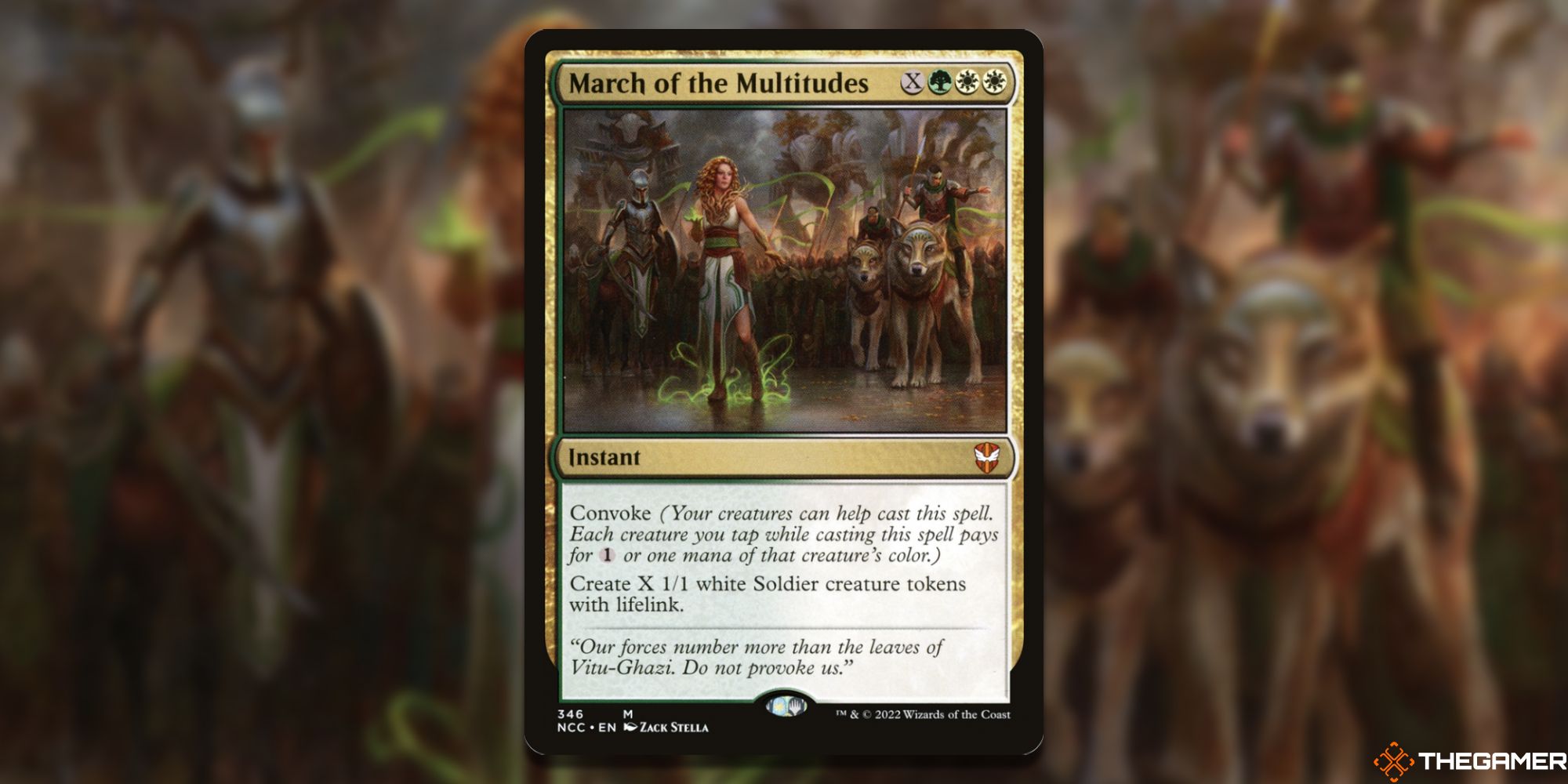 Image of the March of the Multitudes card in Magic: The Gathering, with art by Zack Stella