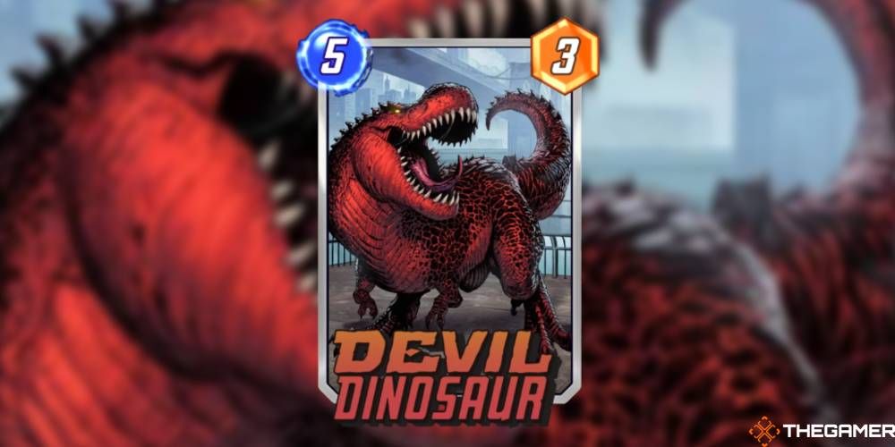 Marvel Snap Card Teufel Dinosaurier