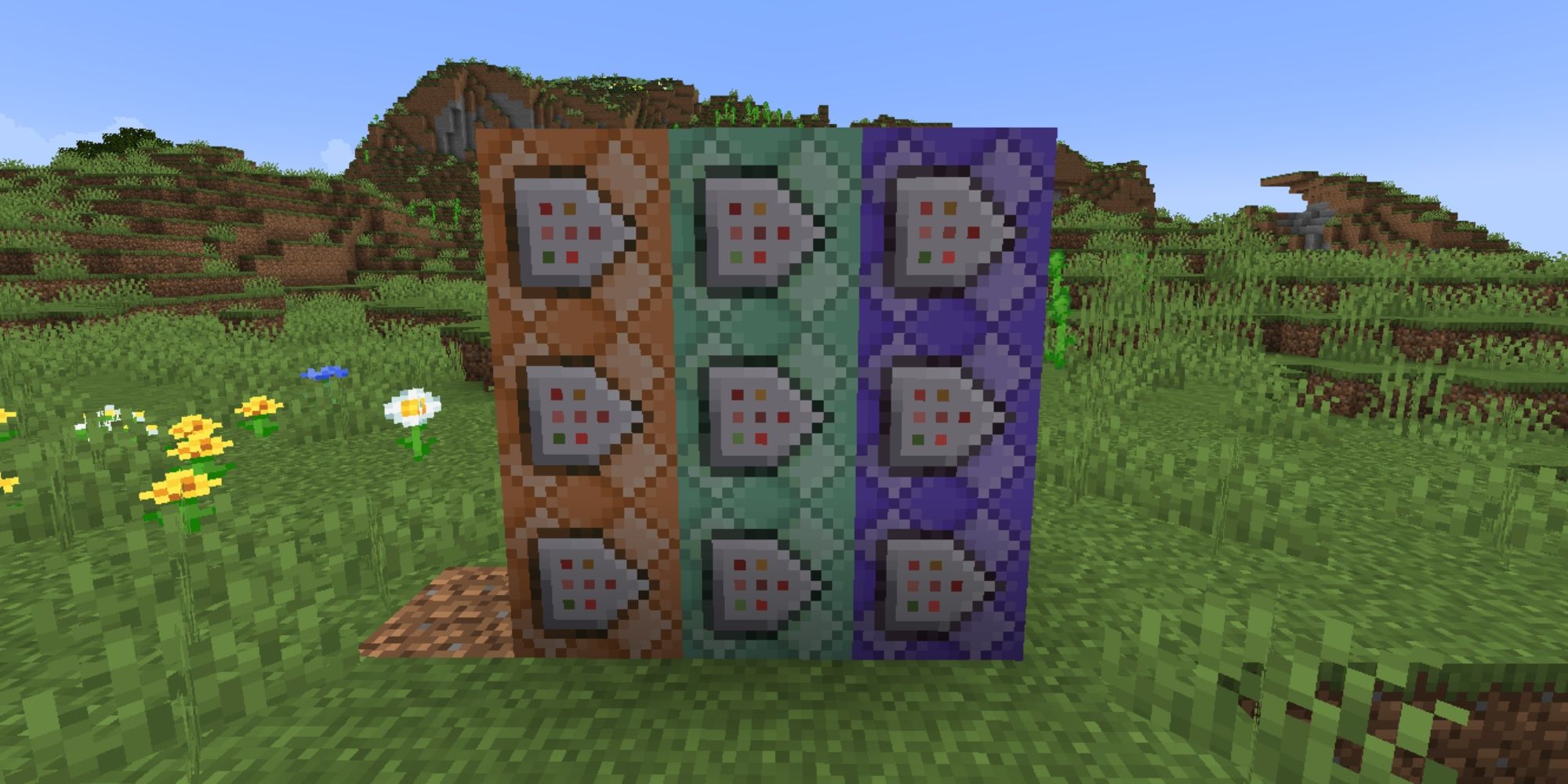 Minecraft Command Blocks in a plains biome
