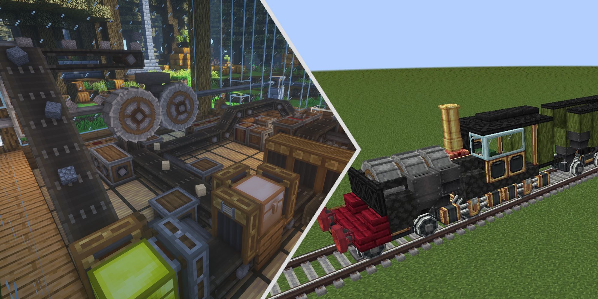 minecraft giant on train