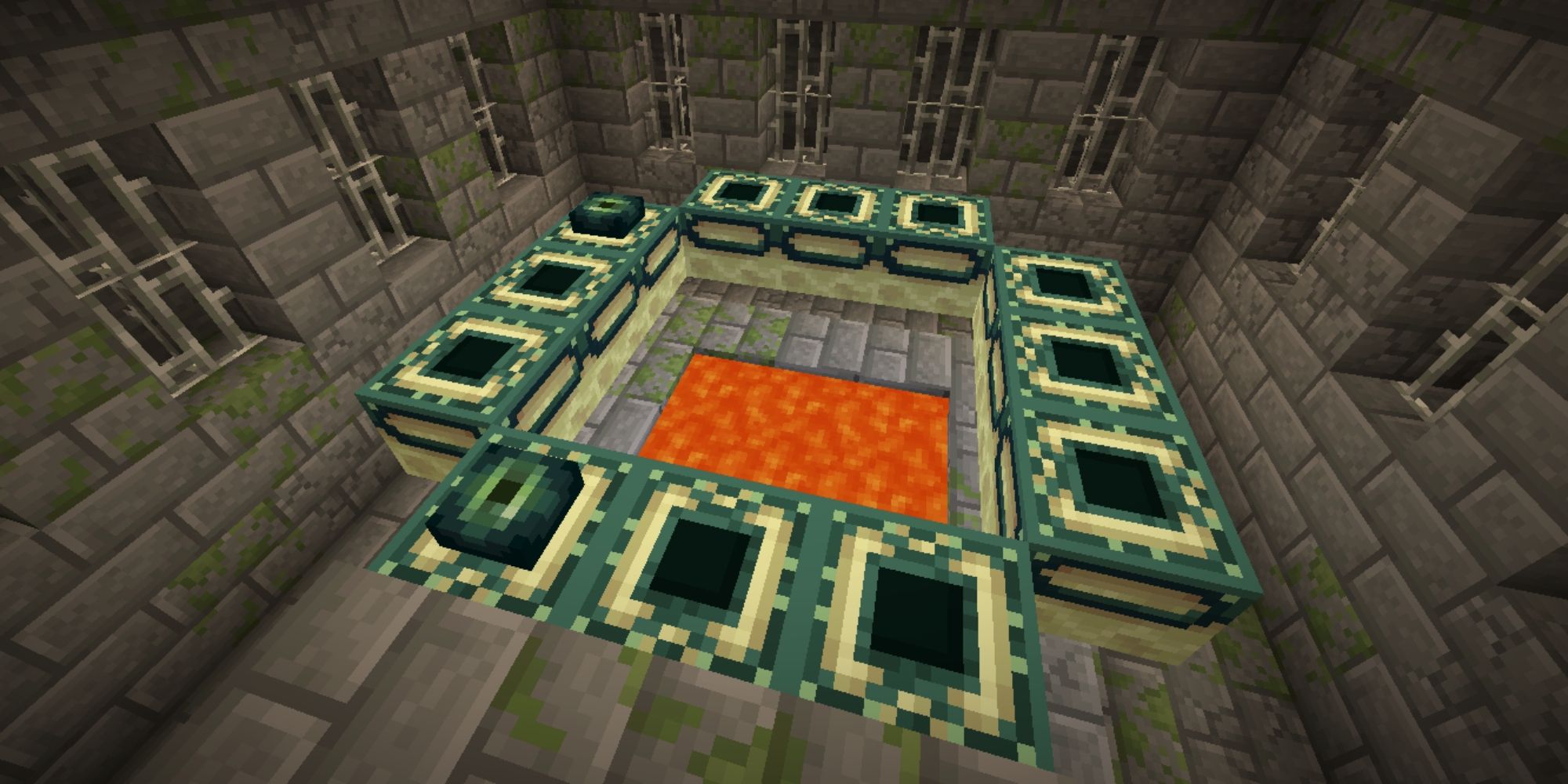 Minecraft End Frame portal in the stronghold