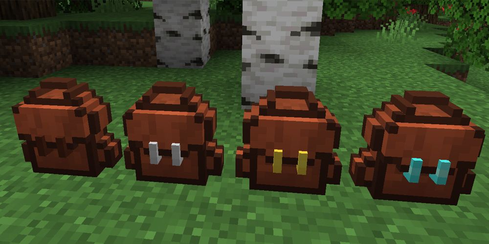 Minecraft Sophisticated Backpacks Row of backpacks