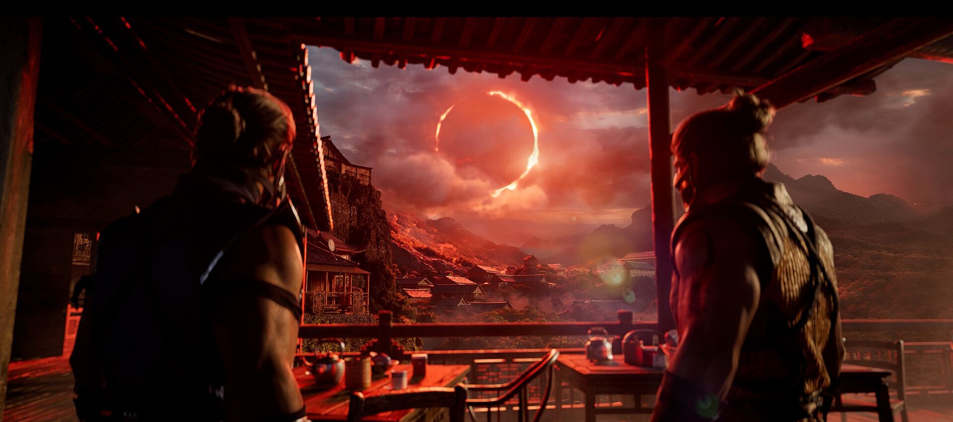 Mortal Kombat 1 Scorpion Sub-zero Red Sun
