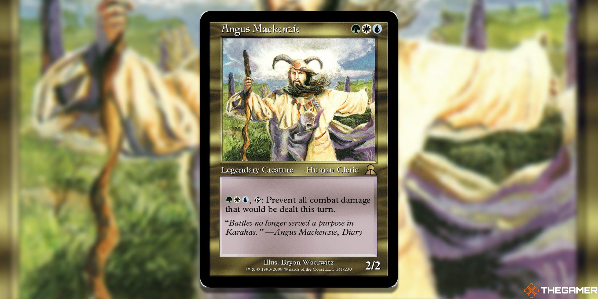 Image of the Angus Mackenzie card in Magic: The Gathering, with art by Bryon Wackwitz