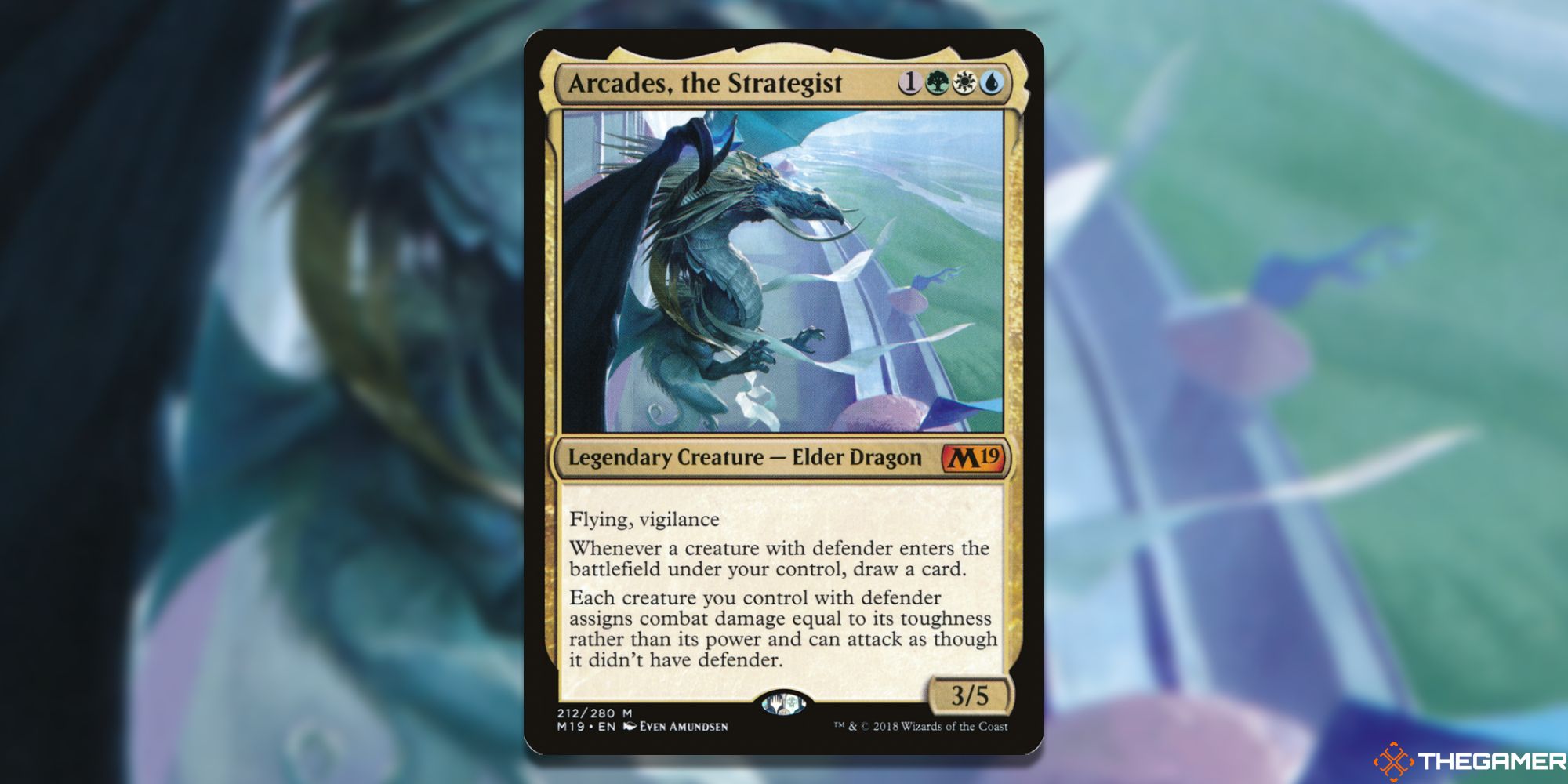 Image of the Arcades, The Strategist card in Magic: The Gathering, with art by Even Amundsen