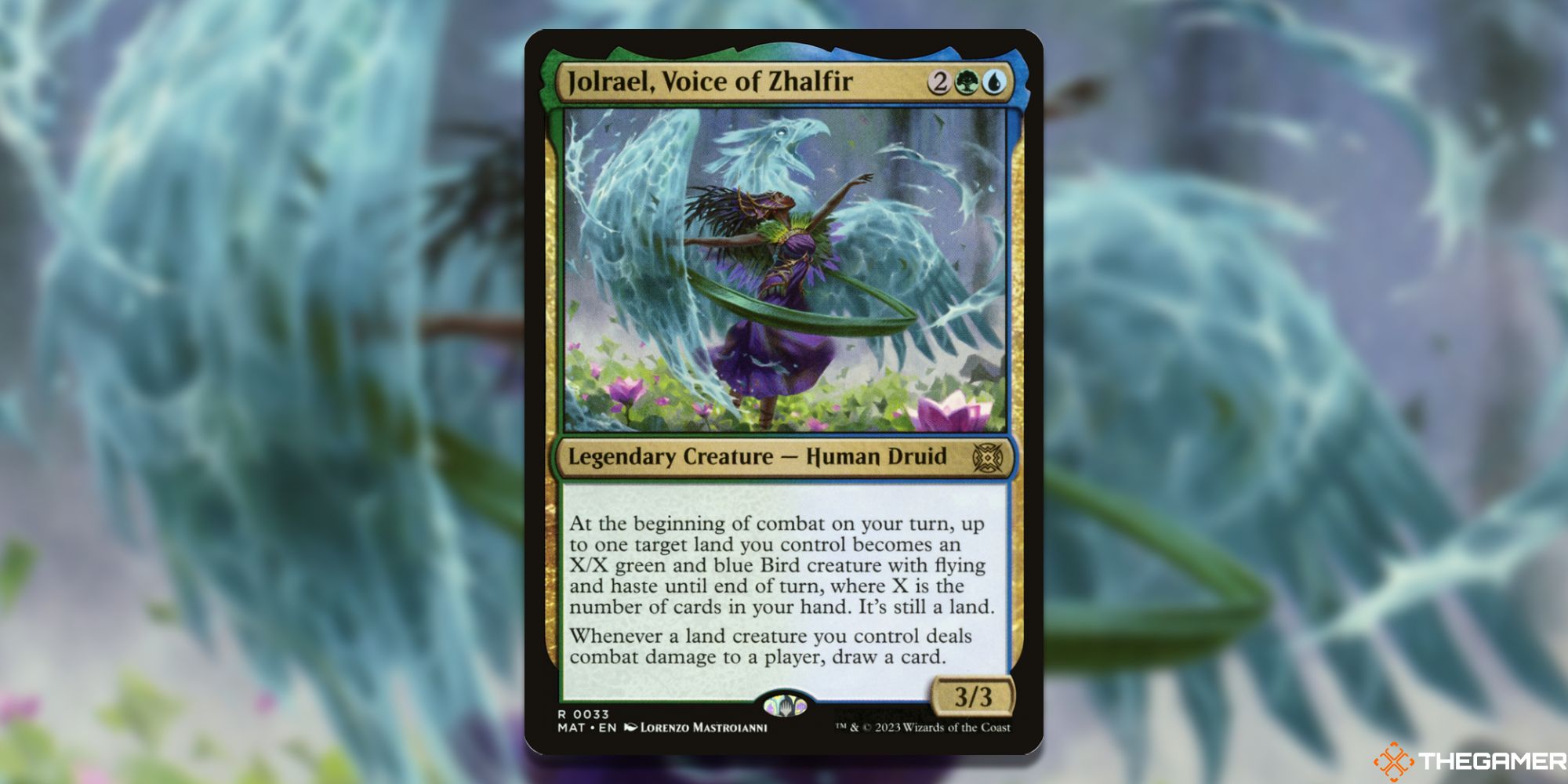 Image of the Jolrael, Voice of Zhalfir card in Magic: The Gathering, with art by Lorenzo Mastroianni