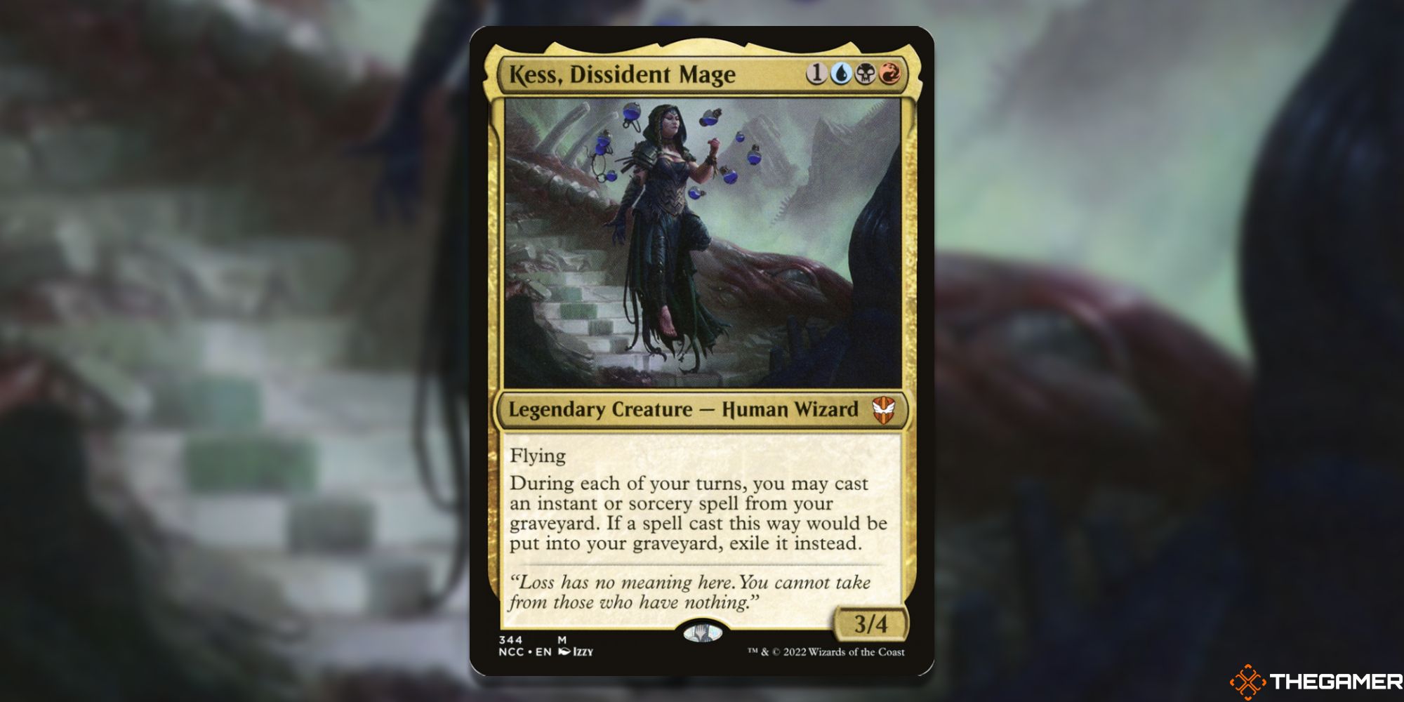 Image of the Kess, Dissident Mage card in Magic: The Gathering, with art by Izzy