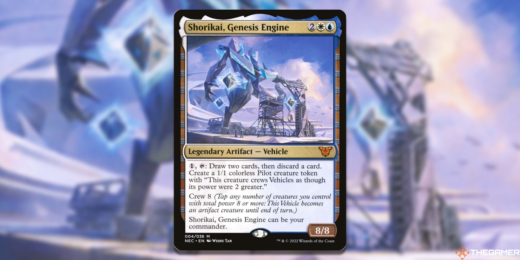 Image of the Shorikai, Genesis Engine card in Magic: The Gathering, with art by Wisnu Tan