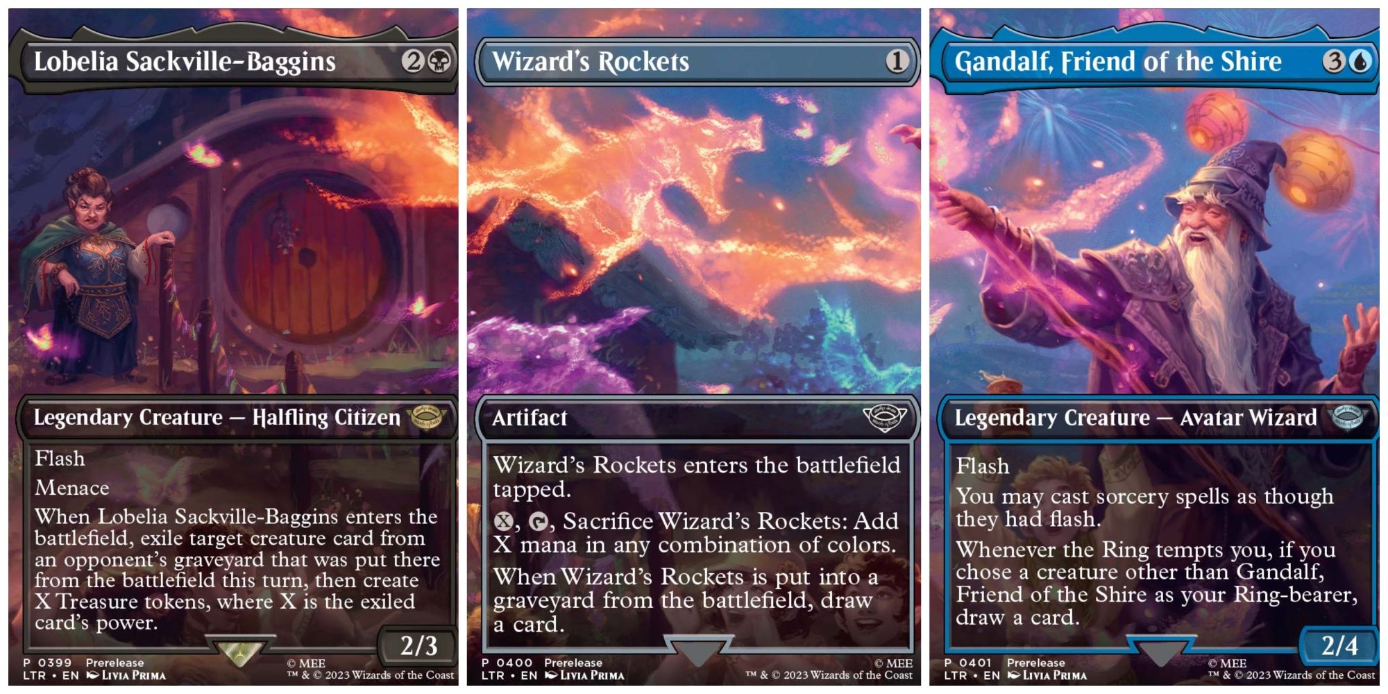 MTG’s Lord Of The Rings Set Brings Bilbo, Gandalf Together In Six-Card Art Piece