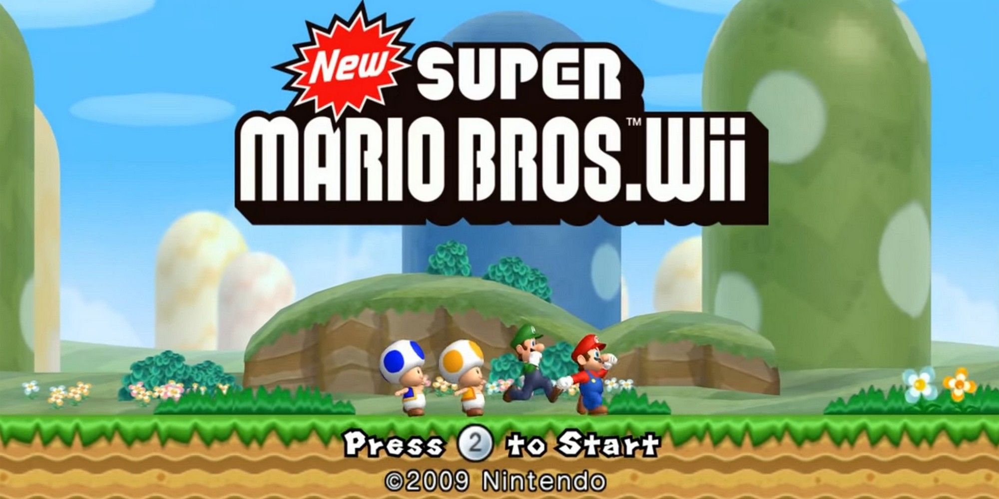 new super mario bros wii start screen mainline mario games in order