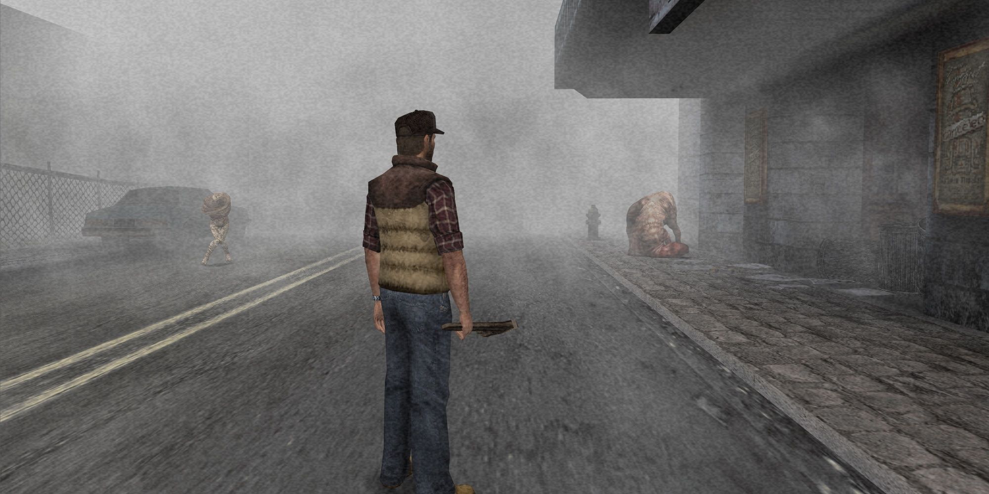 Silent Hill Origins: Travis Walking Through The Foggy Streets Of Silent Hill