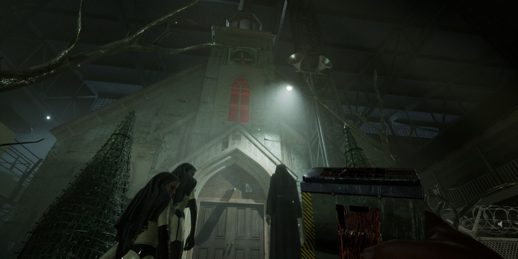 outlast trials exterior of chapel in orphanage-1