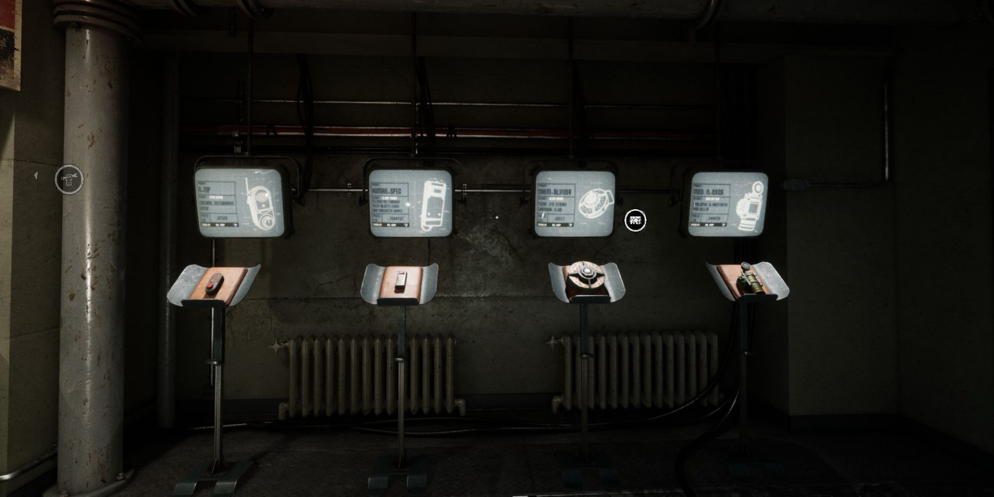outlast trials rigs tutorial four television screens next to each other 