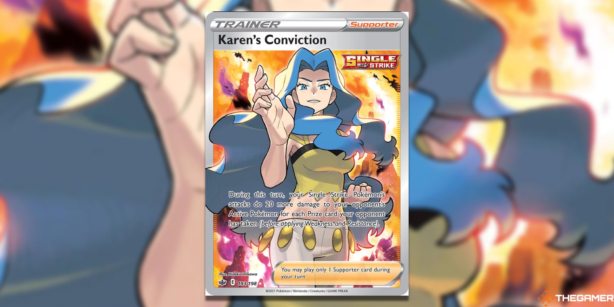 Pokemon TCG Karen's Conviction card