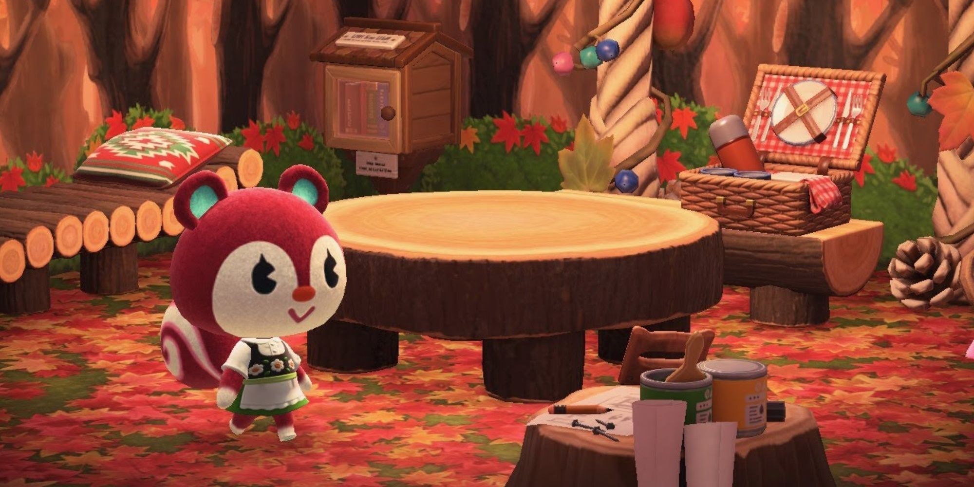 Poppy in her house in Animal Crossing New Horizons