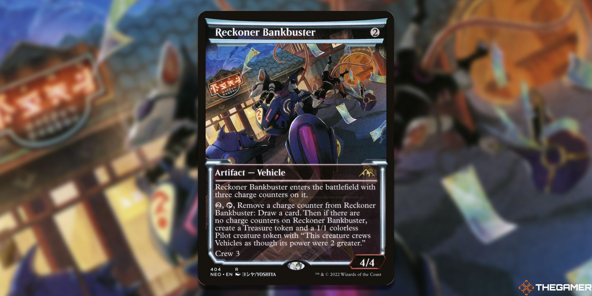Image of the Reckoner Bankbuster card in Magic: The Gathering, with art by YOSHIYA