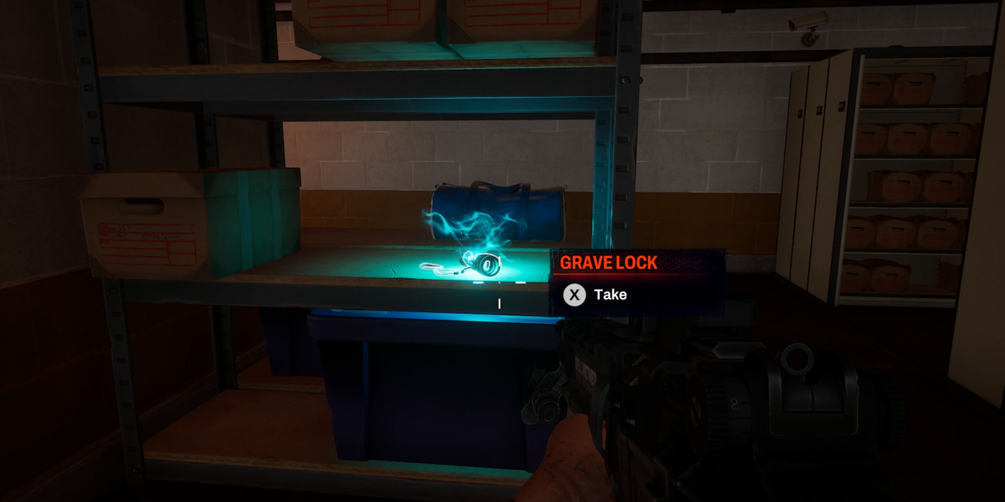 Redfall Screenshot Of Grave Lock In Police Storage Room