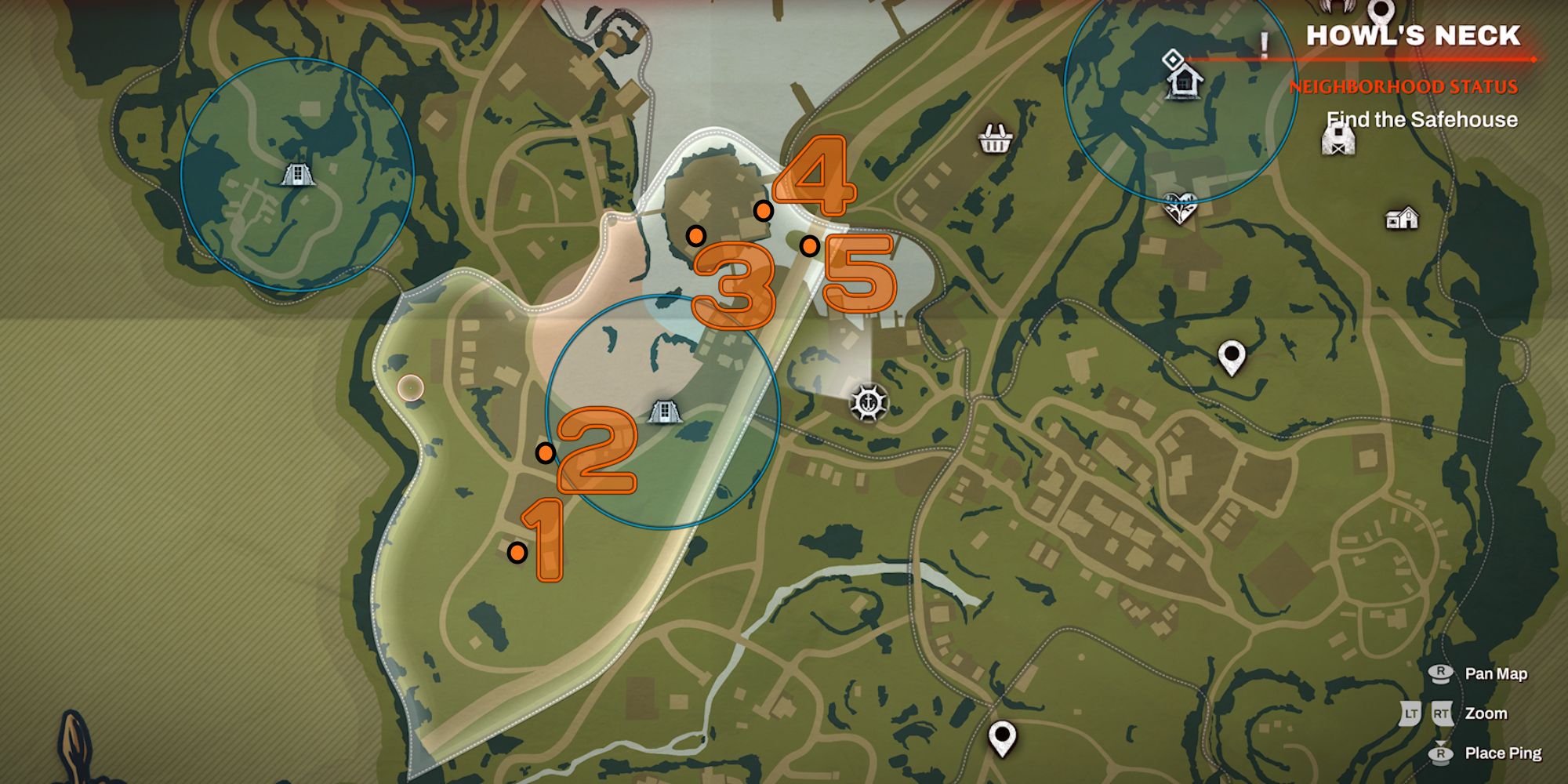 Redfall Screenshot Of Howl's Neck Grave Lock Map Locations
