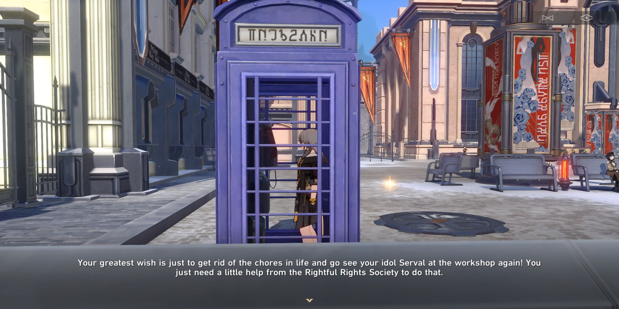 Mysterious Telephone Booth in Belobog from Honkai: Star Rail