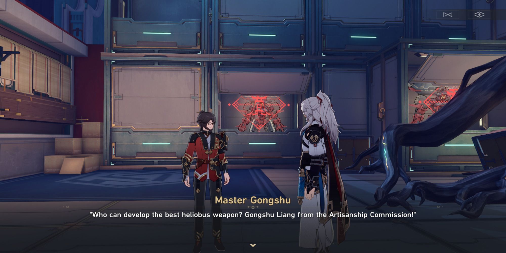 Master Gonshu from Honkai: Star Rail in the Artisanship Commission with Jing Yuan