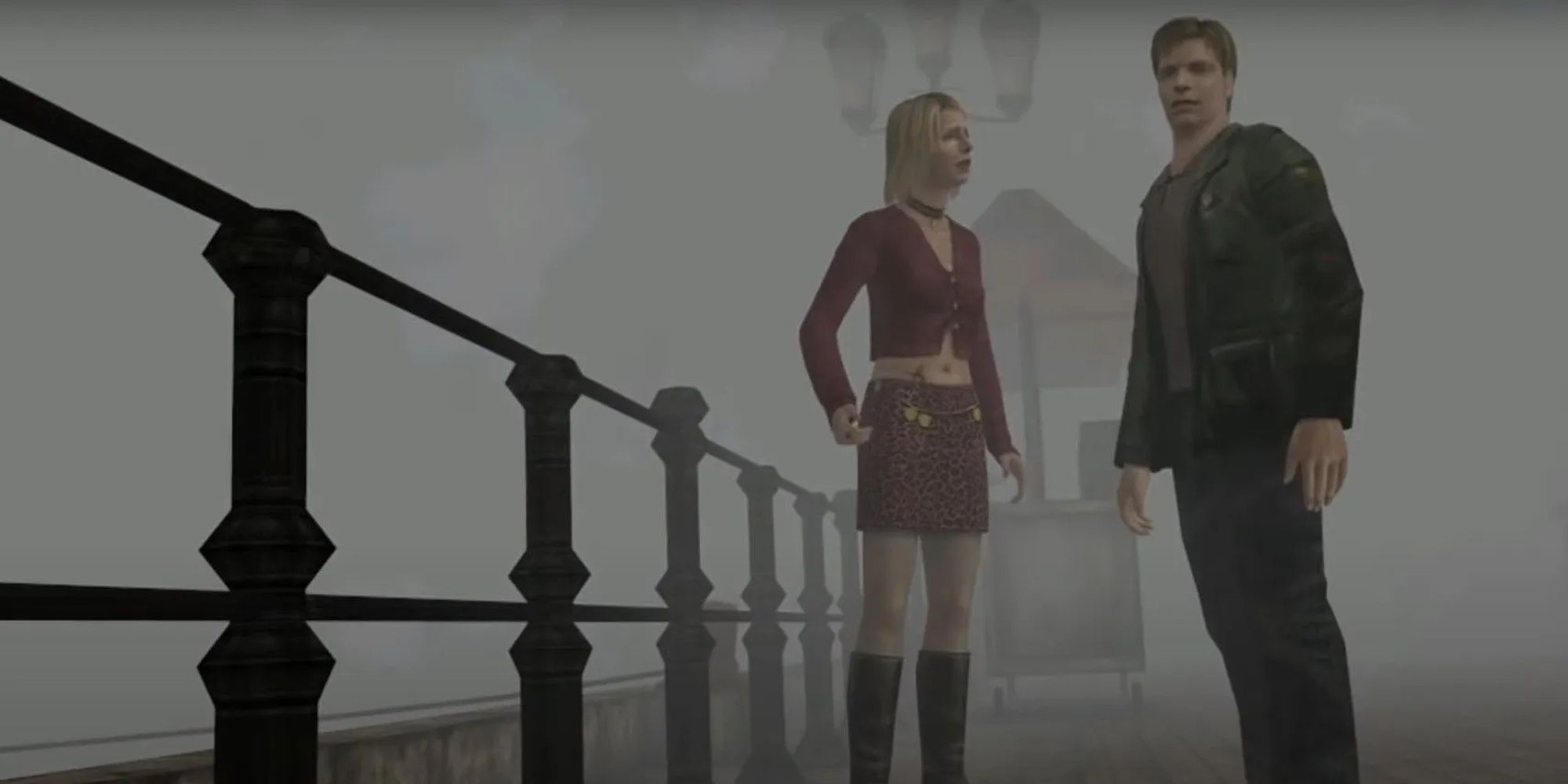 Silent Hill 2: James And Maria Exploring The Foggy Streets Of Silent Hill