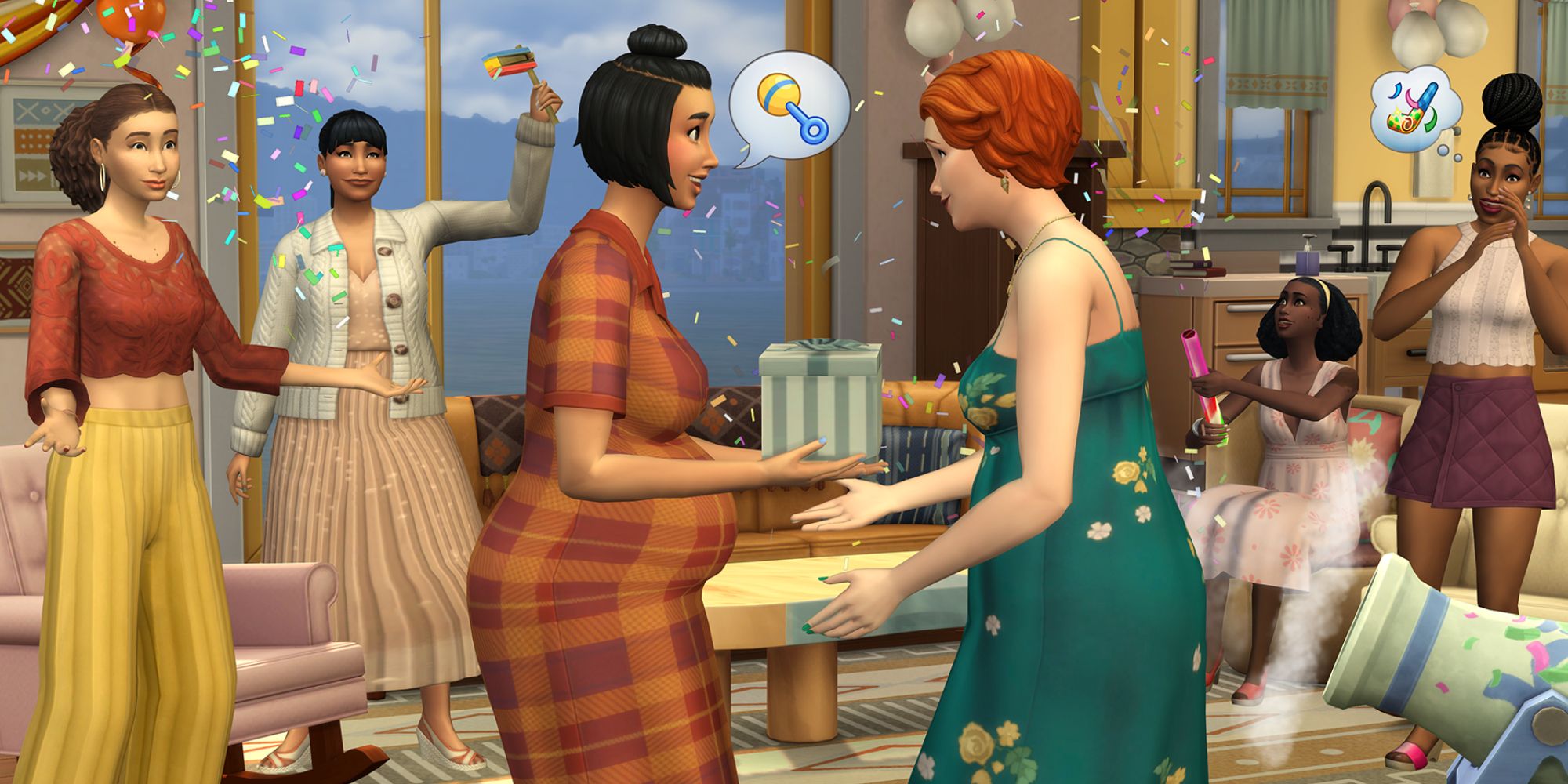 Sims 4 growing up together, having a baby with sims celebrating