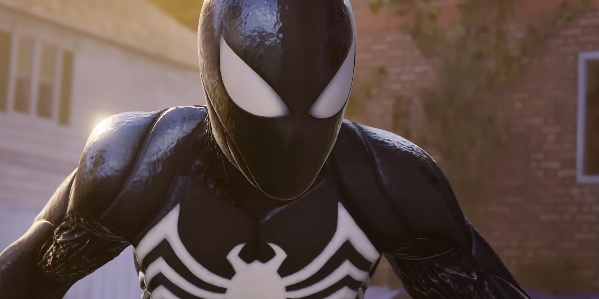 Peter Parker in the symbiote suit in Spider-Man 2.