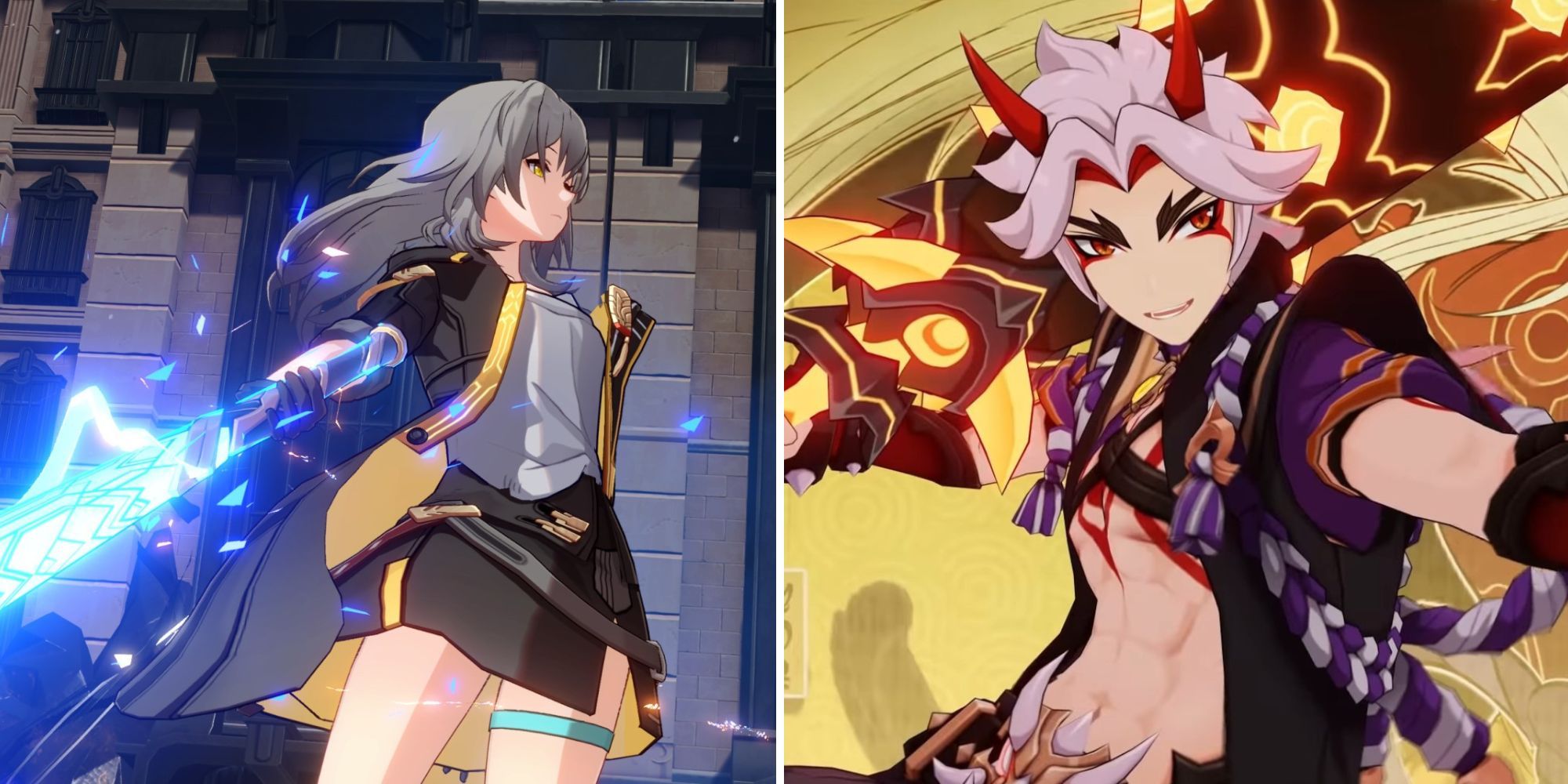 Honkai: Physical Trailblazer Ultimate from Star Rail and Itto's Burst from Genshin Impact
