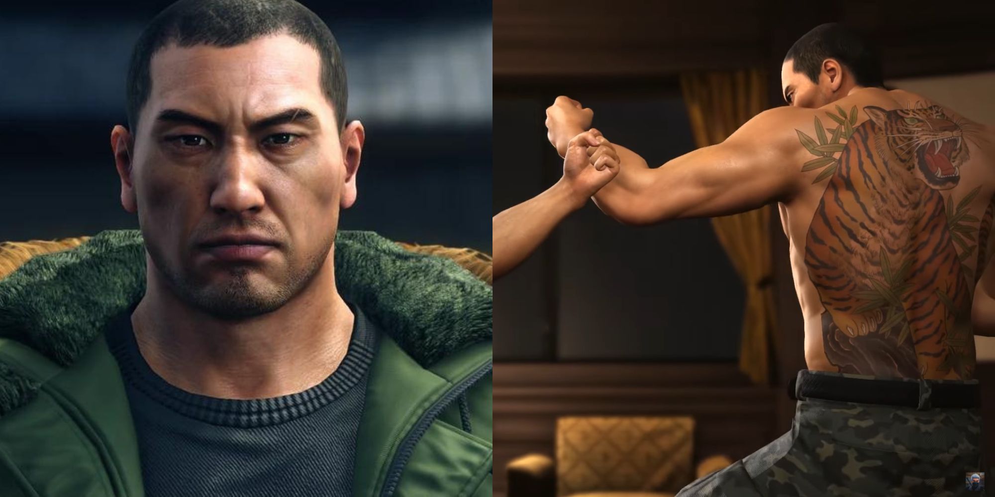 Saejima Taiga's tiger tattoo from Yakuza 6