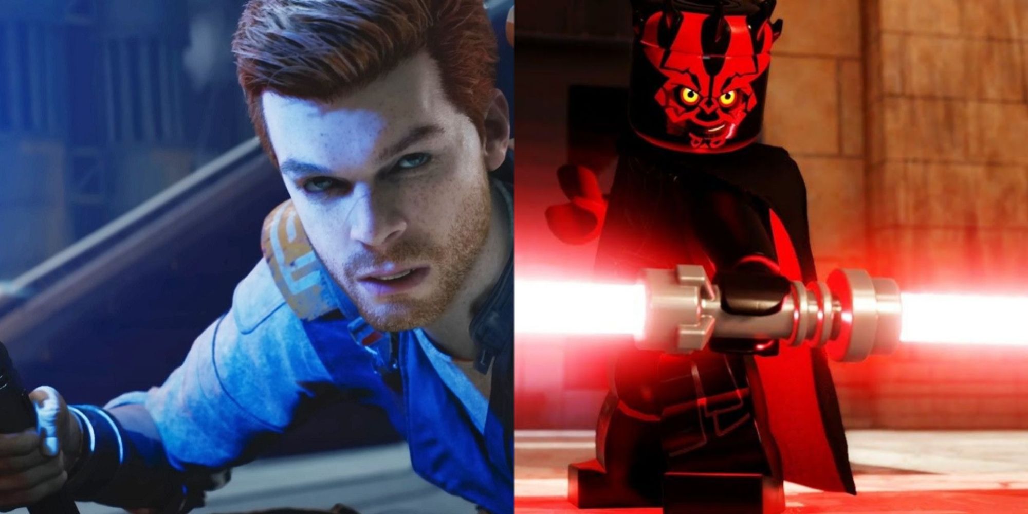 Star Wars Best Games Featured Split Image Cal And Darth Maul