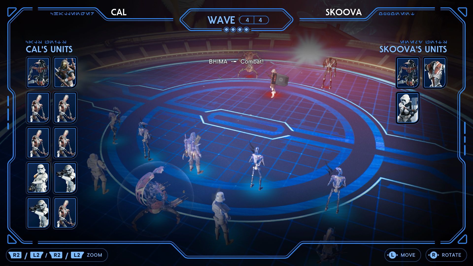 Star Wars Jedi Survive, The Droidka backed up by a small army, Holotactics