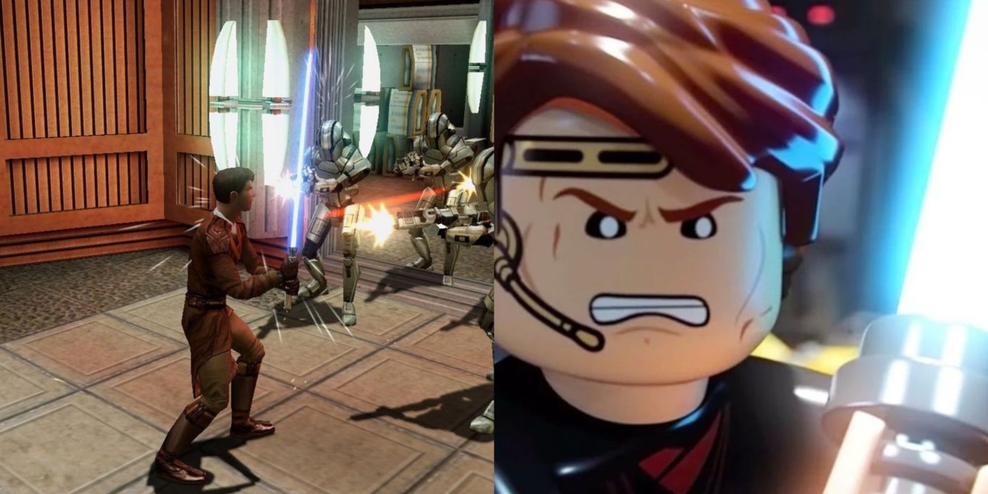 Star Wars Longest Games Featured Split Image Knights Of The Republic And Skywalker Saga