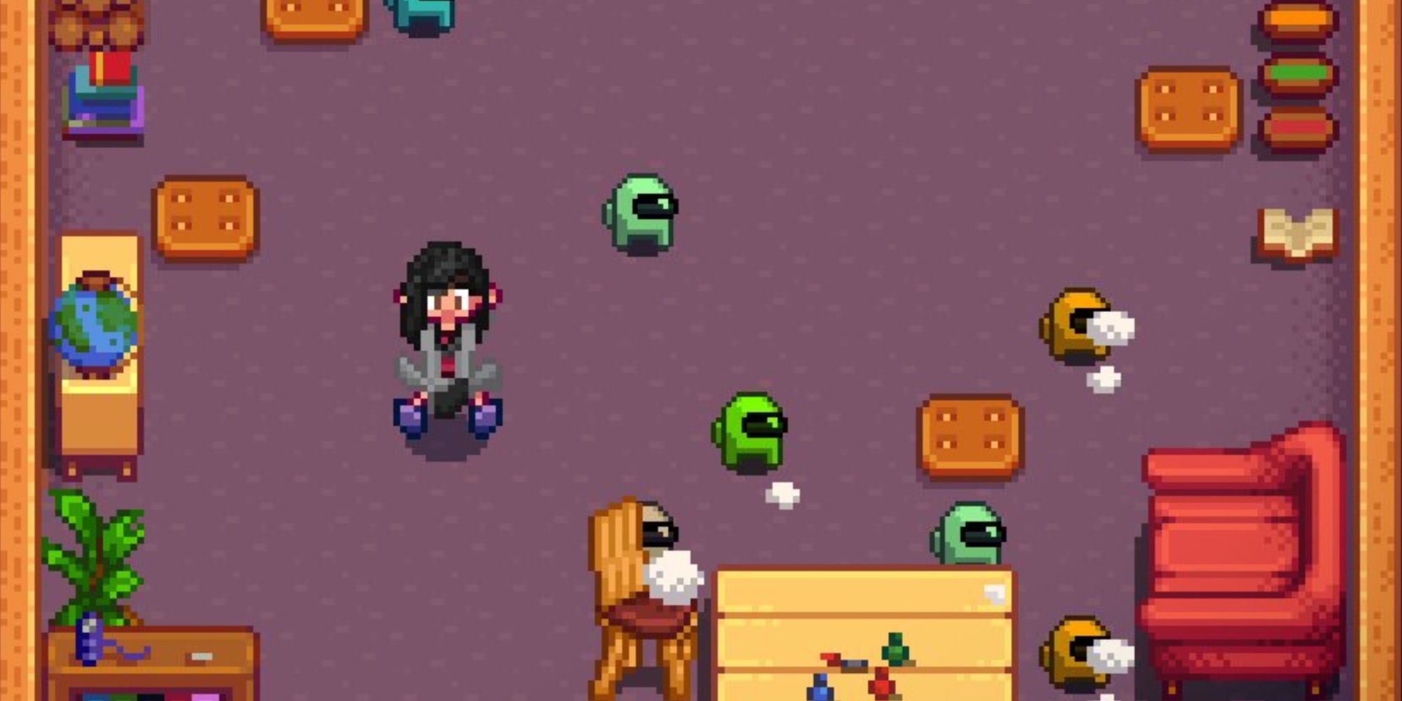 Stardew Valley, Junimo Crewmates restoring the craft room in the community center