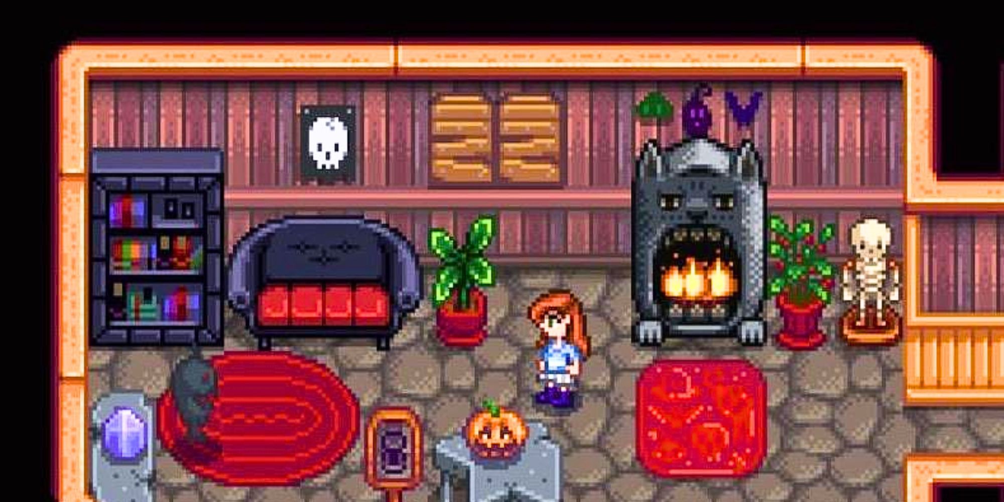 Stardew Valley's Monster Fireplace in the farmer's house