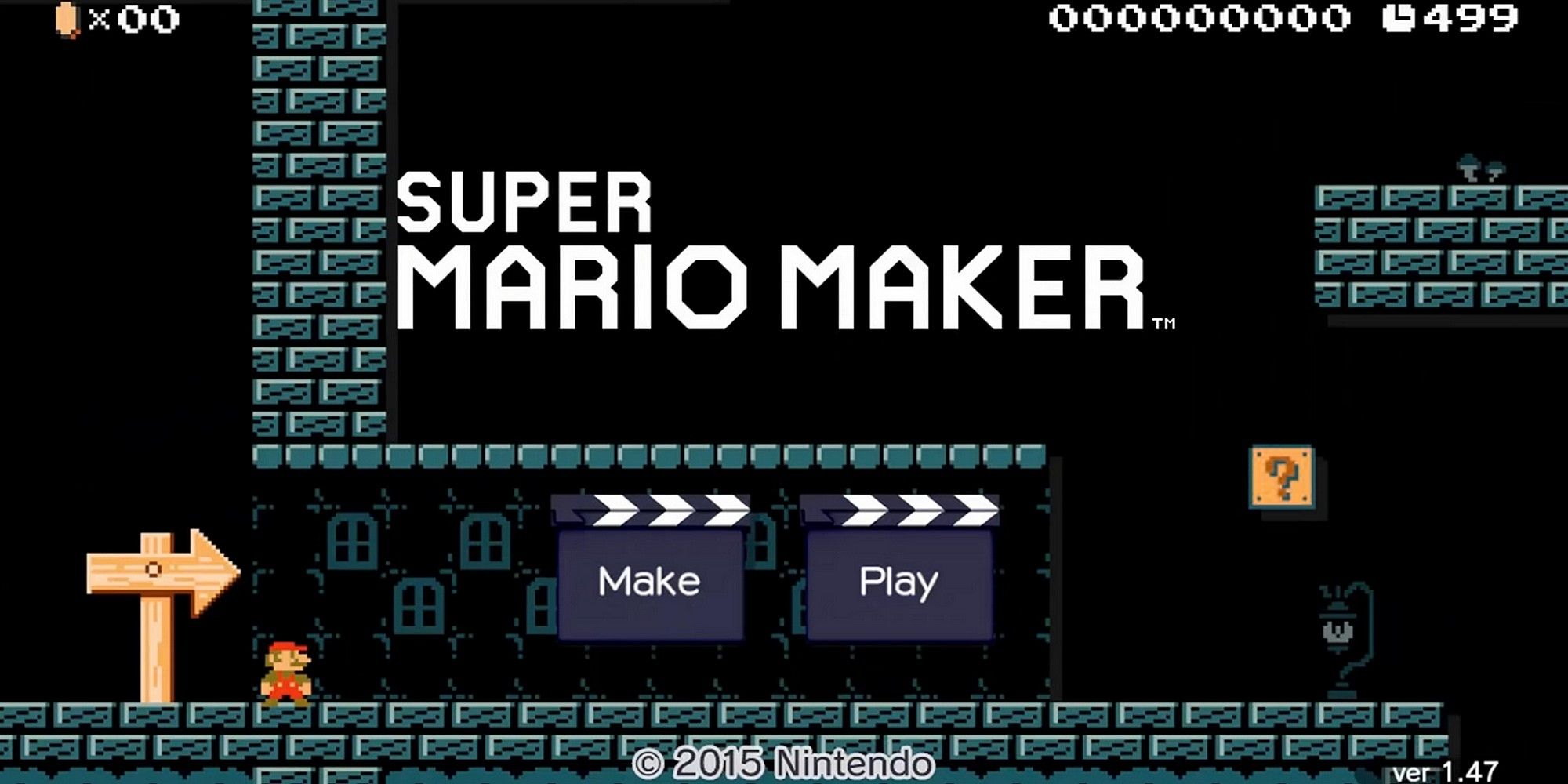 super mario maker original start screen every mario game in order