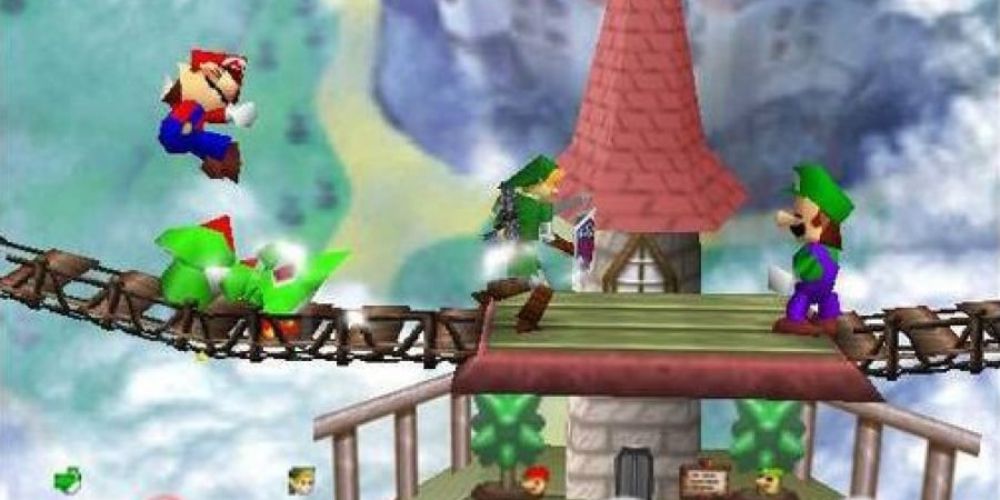 Screenshots of Super Smash Bros. 1999 Mario Yoshi Link and Luigi