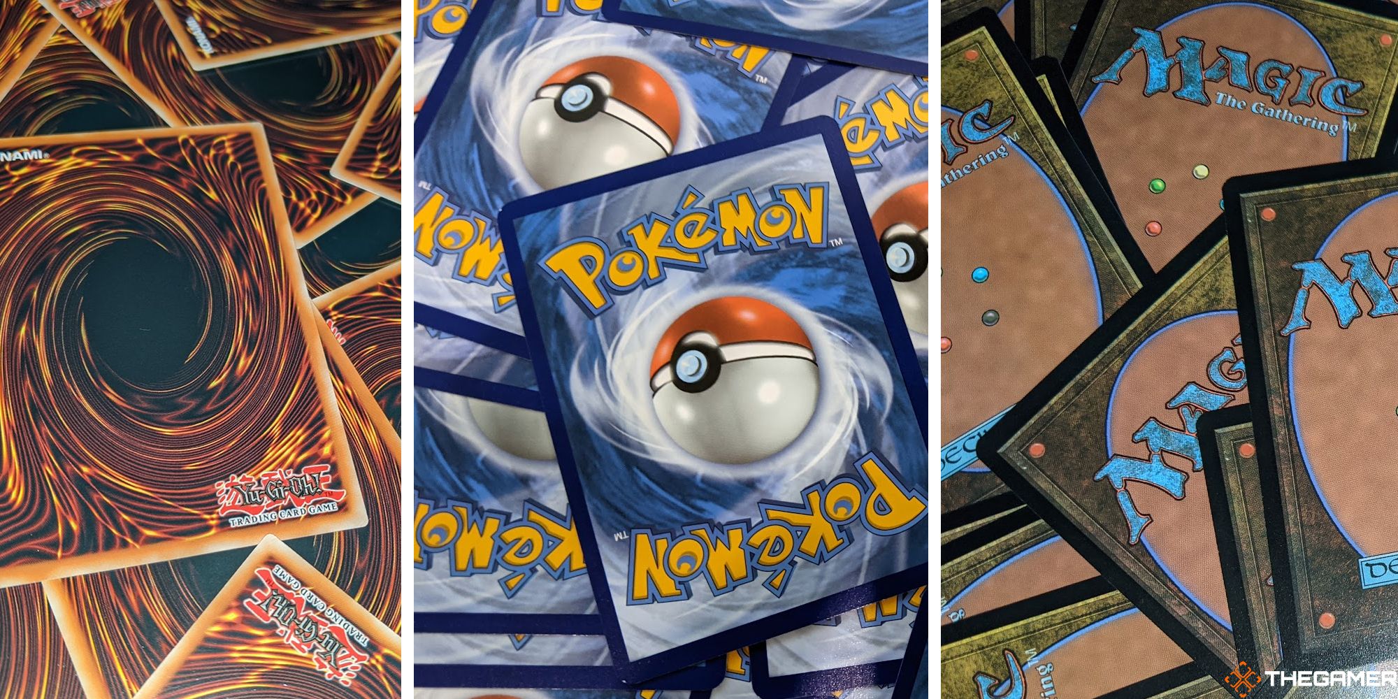 Yu-Gi-Oh, Pokemon, and MTG cards