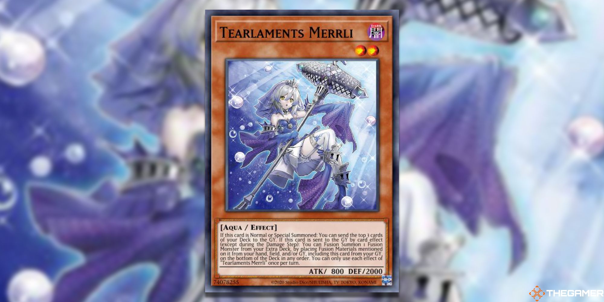 Full card art of Tiaraments Meruri using Yu-Gi-Oh's Gauss Blur!master duel