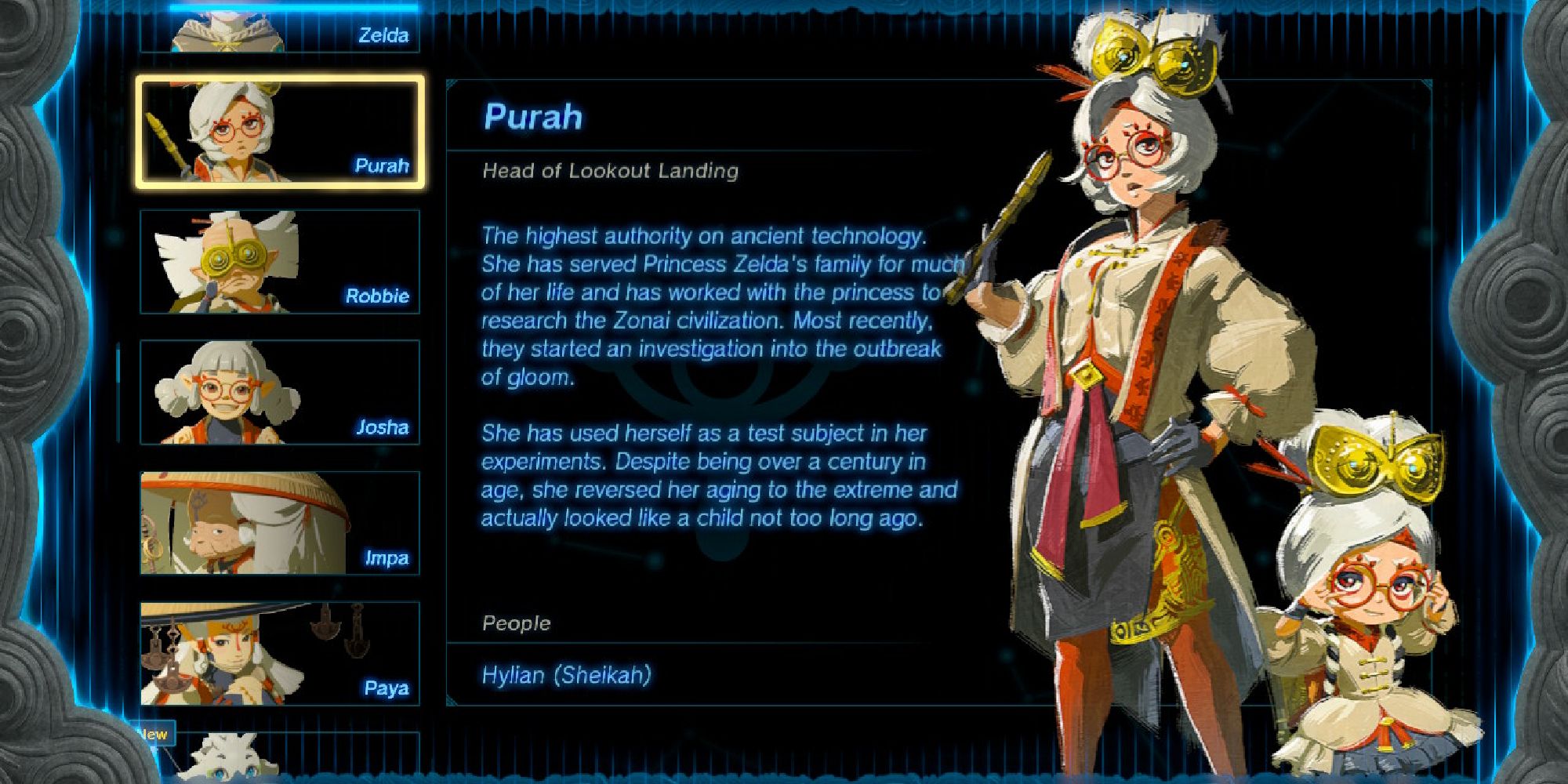 tears of the kingdom purahs character profile page