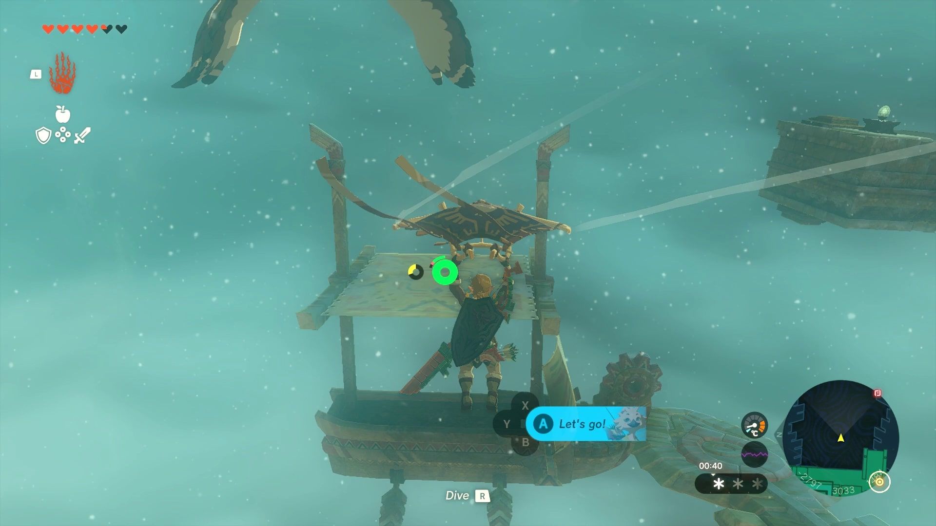 Tears of the Kingdom - Wind Temple - Glide to a nearby boat