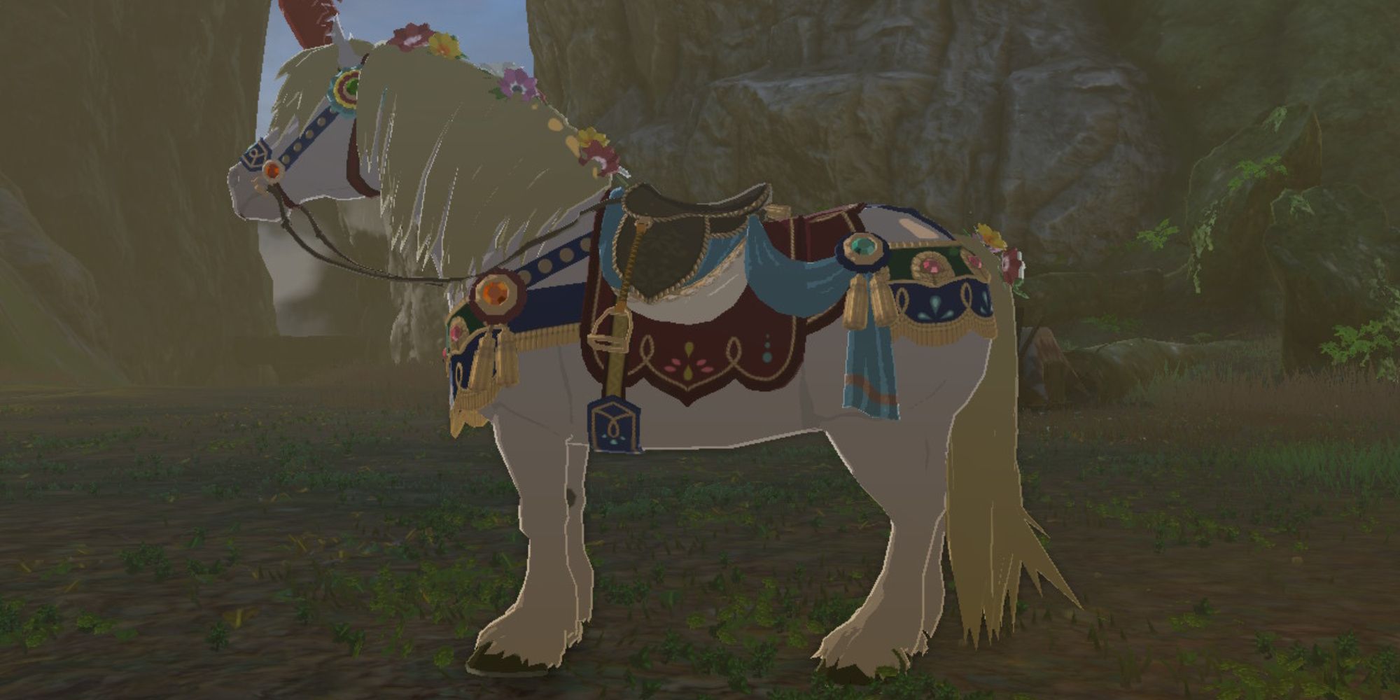 The legend of zelda tears of the kingdom extravagant bridle and saddle on a horse